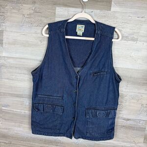 TravelSmith Vintage Blue Denim Vest